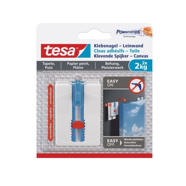 Tesa Klebenagel Leinwand 2kg, 2 Stck.