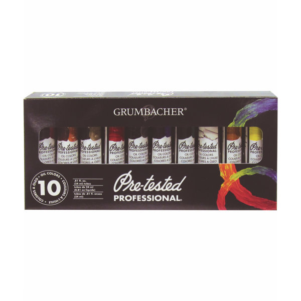 Grumbacher Pre-tested Prof. Oil Colors 10x24ml Set