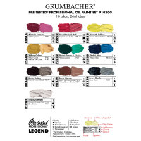 Grumbacher Pre-tested Prof. Oil Colors 10x24ml Set