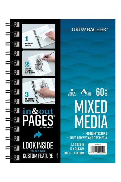 M-Media Pad,160G, 60 Bl., SB, 14,0 x 21,6cm, 5,5"x8,5"