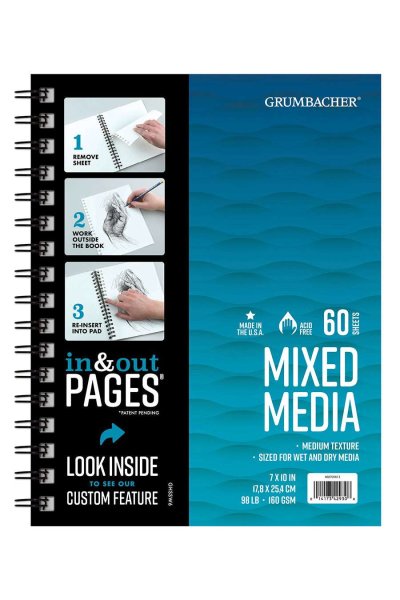 M-Media Pad,160G, 60 Bl.,SB, 17,8x25,4cm, 7"x 10"