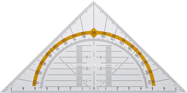 Geodreieck Kunststoff 14cm, mit Griff