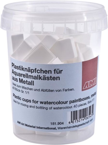 Aquarellnäpfchen 3,2ml, 40 Stck.