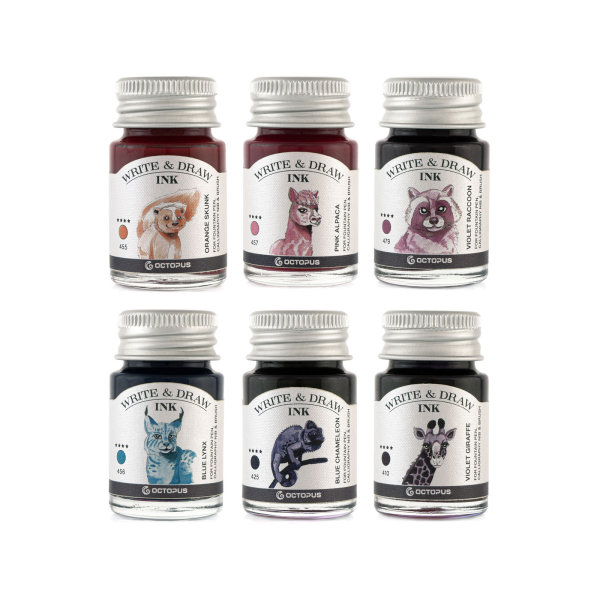 Octopus Write and Draw Ink Set HORIZON, 6 x 10ml