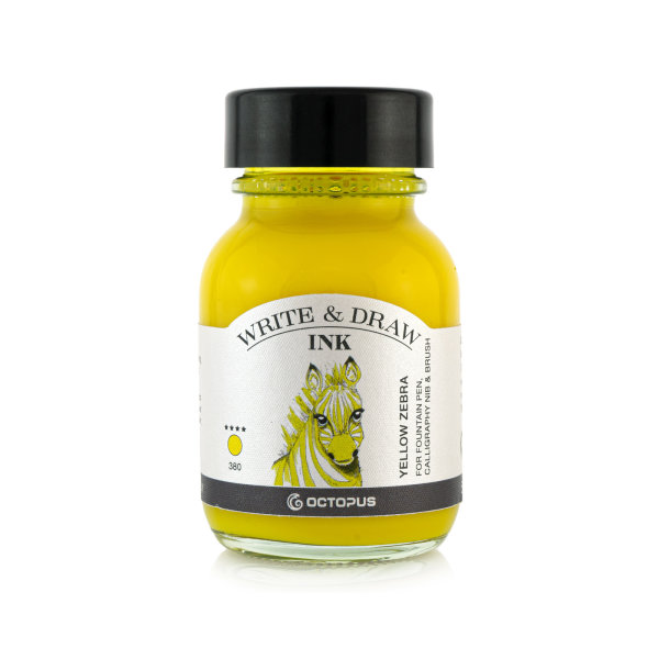 Octopus Write and Draw Ink, 50ml 380 Yellow Zebra