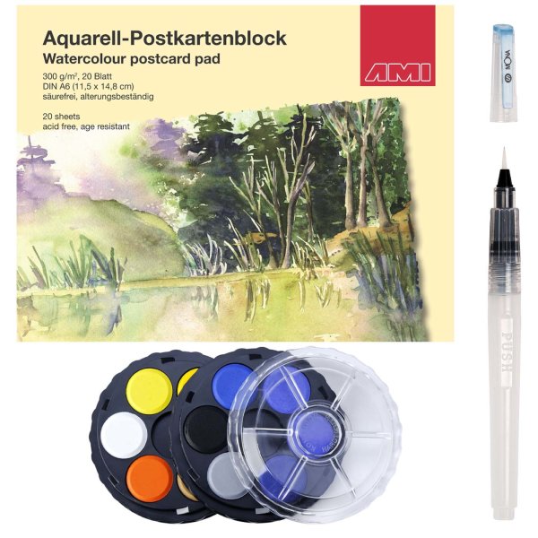 Aquarell Postkartenblock A6 Set