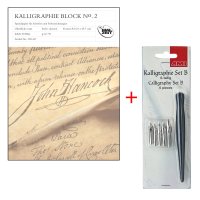 Kalligraphieblock A4,  Set B