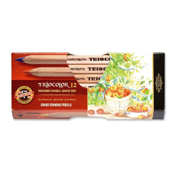 Triocolor natur Set 12 Farben, Schachtel 3152N12007KS