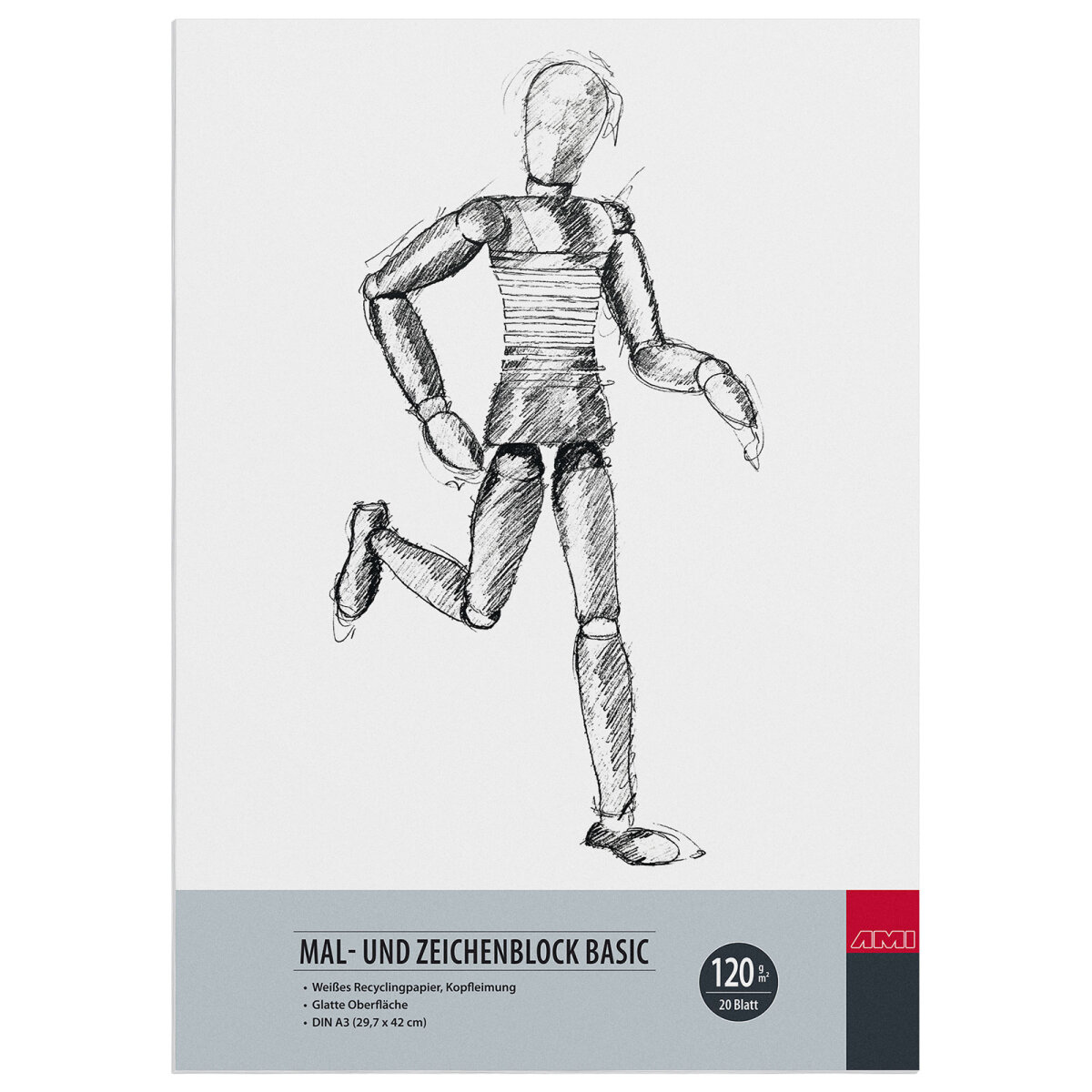 Mal- u. Zeichenblock Basic 120g, A3