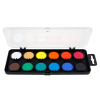 Aquarellkasten 12 Farben, schwarz 017251100000
