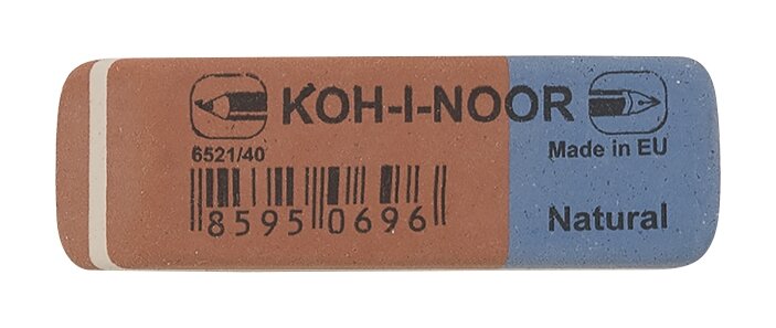 Koh-I-NOOR 0300/12 Weicher Radiergummi – Für Bleistiftzeichnungen, Ohne Phthalate & Plastik, Seit 1790