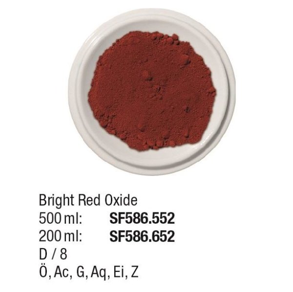 Pigmente 500ml Bright Red Oxide