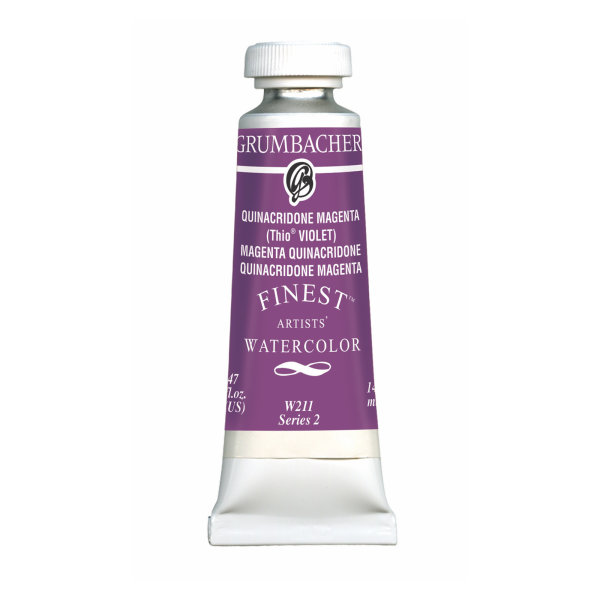 Grumbacher Finest Watercolor 14ml Quinacridone Magenta (Thio™ Violet)