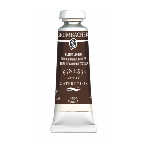 Grumbacher Finest Watercolor 14ml Burnt Umber