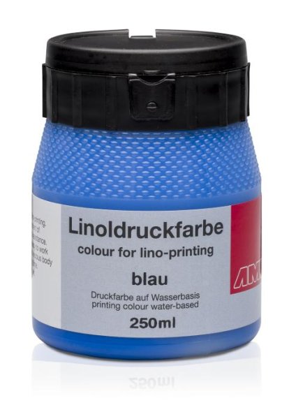 Linoldruckfarbe 250ml blau