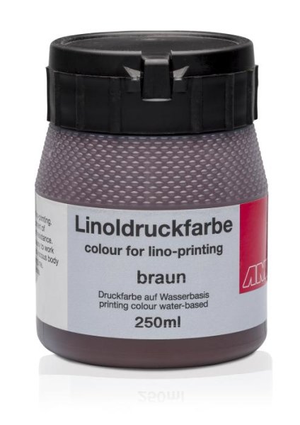 Linoldruckfarbe 250ml braun