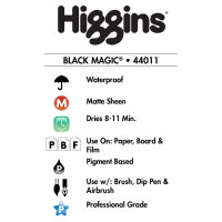 Pigmented Ink,Waterproof,Black Magic,1oz