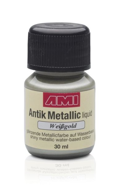 Antik Metallic  30ml Weißgold        VE3