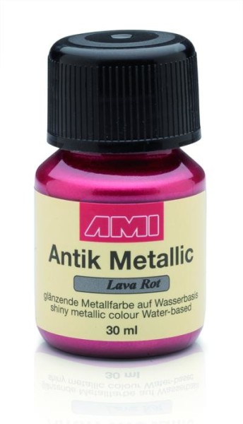 Antik Metallic  30ml Lava Rot        VE3