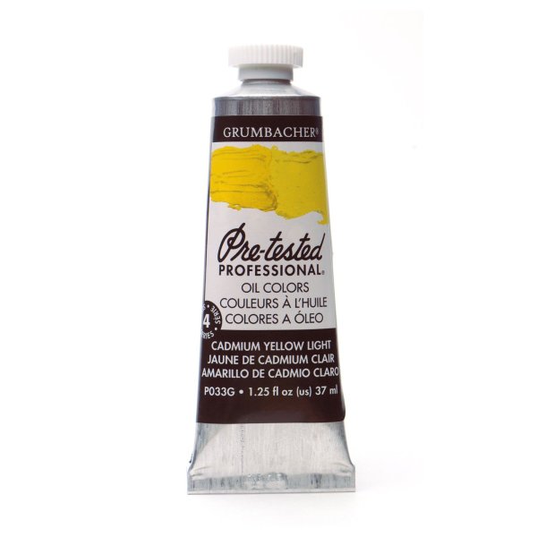 Grumbacher Pre-tested Prof. Oil Colors 37ml, Cadmium Yellow Light