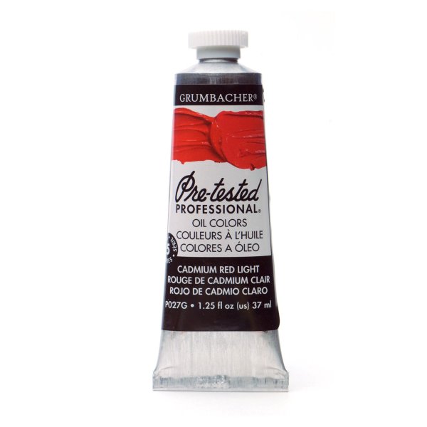 Grumbacher Pre-tested Prof. Oil Colors 37ml, Cadmium Red Light