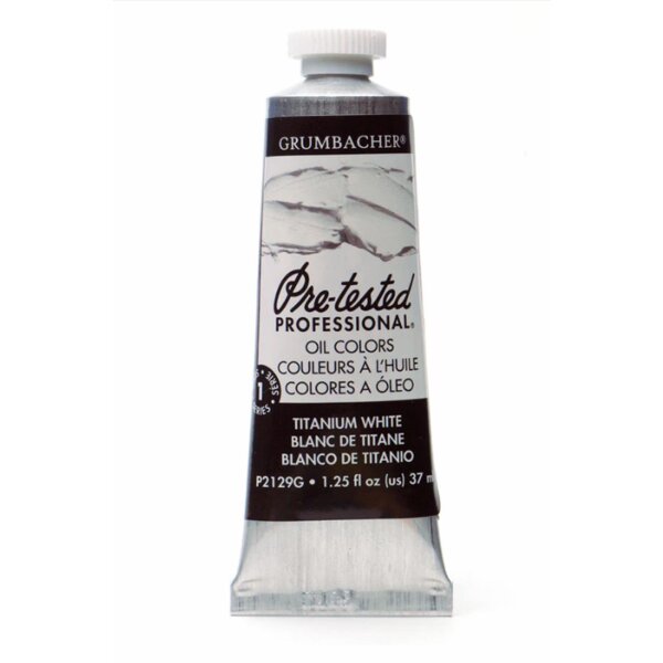 Grumbacher Pre-tested Prof. Oil Colors 37ml, Titanium White (Original Formula)
