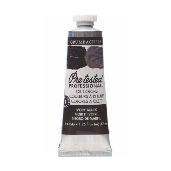 Grumbacher Pre-tested Prof. Oil Colors 37ml, Ivory Black