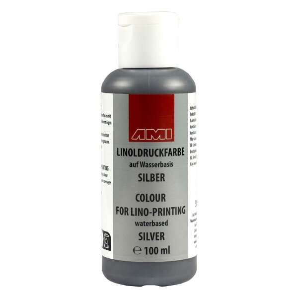 Linoldruckfarbe 100ml silber
