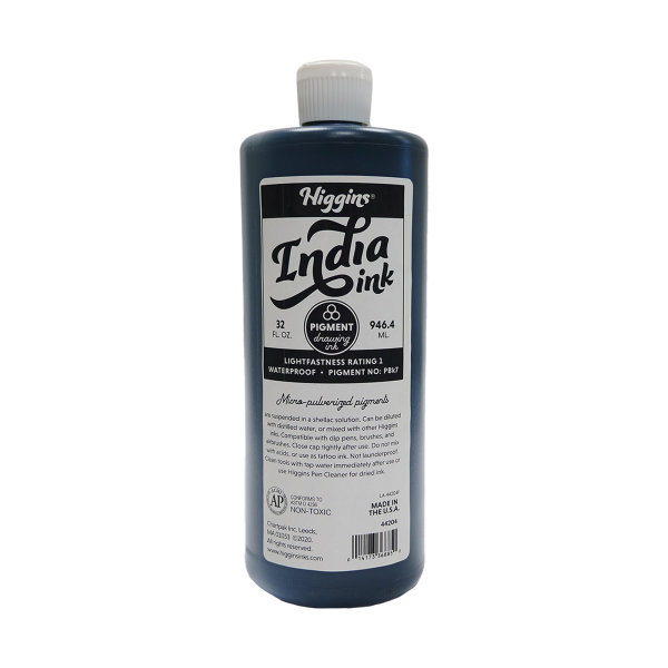 Pigmented Ink,W-proof,Black India,32oz