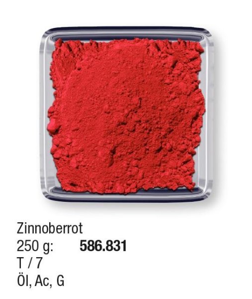 Studienpigmente 250g Zinnoberrot