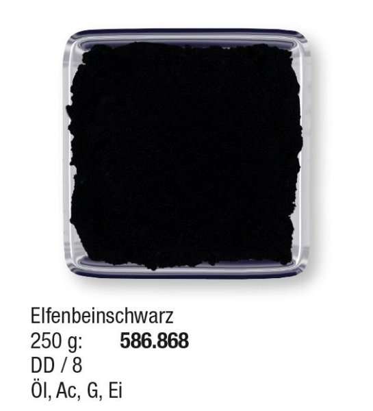 Studienpigmente 250g Elfenbeinschwarz