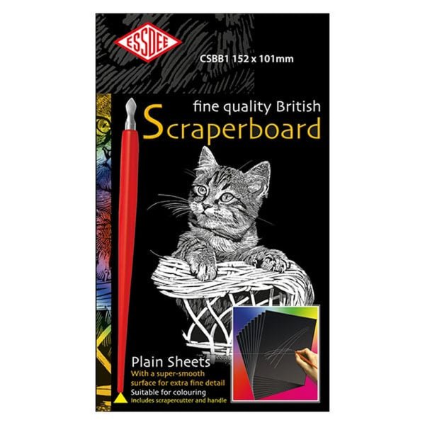 Black Scraperboard 152x101mm (5 sheets) CSBB1-5