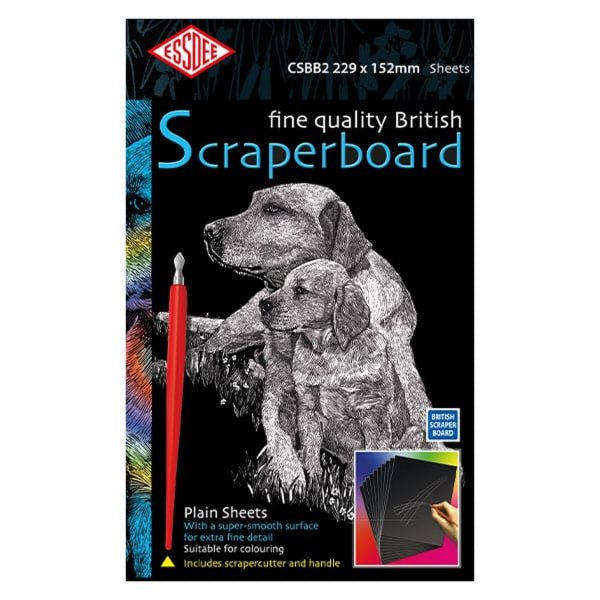 Black Scraperboard 229x152mm (10 sheets) CSBB2