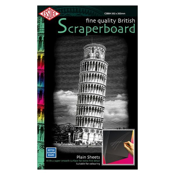 Black Scraperboard 502x305mm (10 sheets) CSBB4