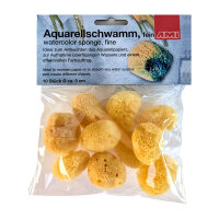 Aquarellschwamm fein, Ø 5cm     10 Stck.