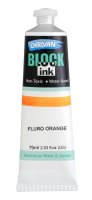 BLOCK INK 75ML FLURO ORANGE