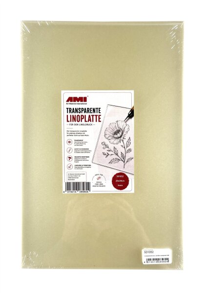 Linolplatte Soft 3mm, 20x30cm transparent  VE8