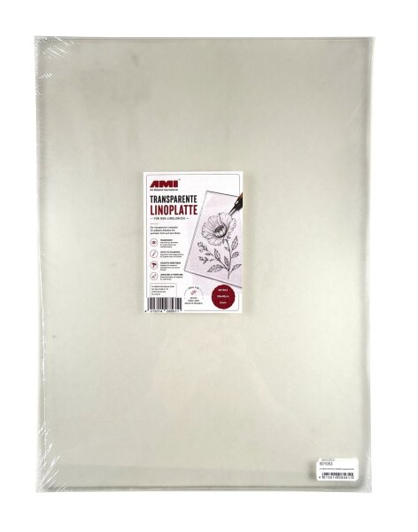 Linolplatte Soft 3mm, 30x40cm transparent  VE4